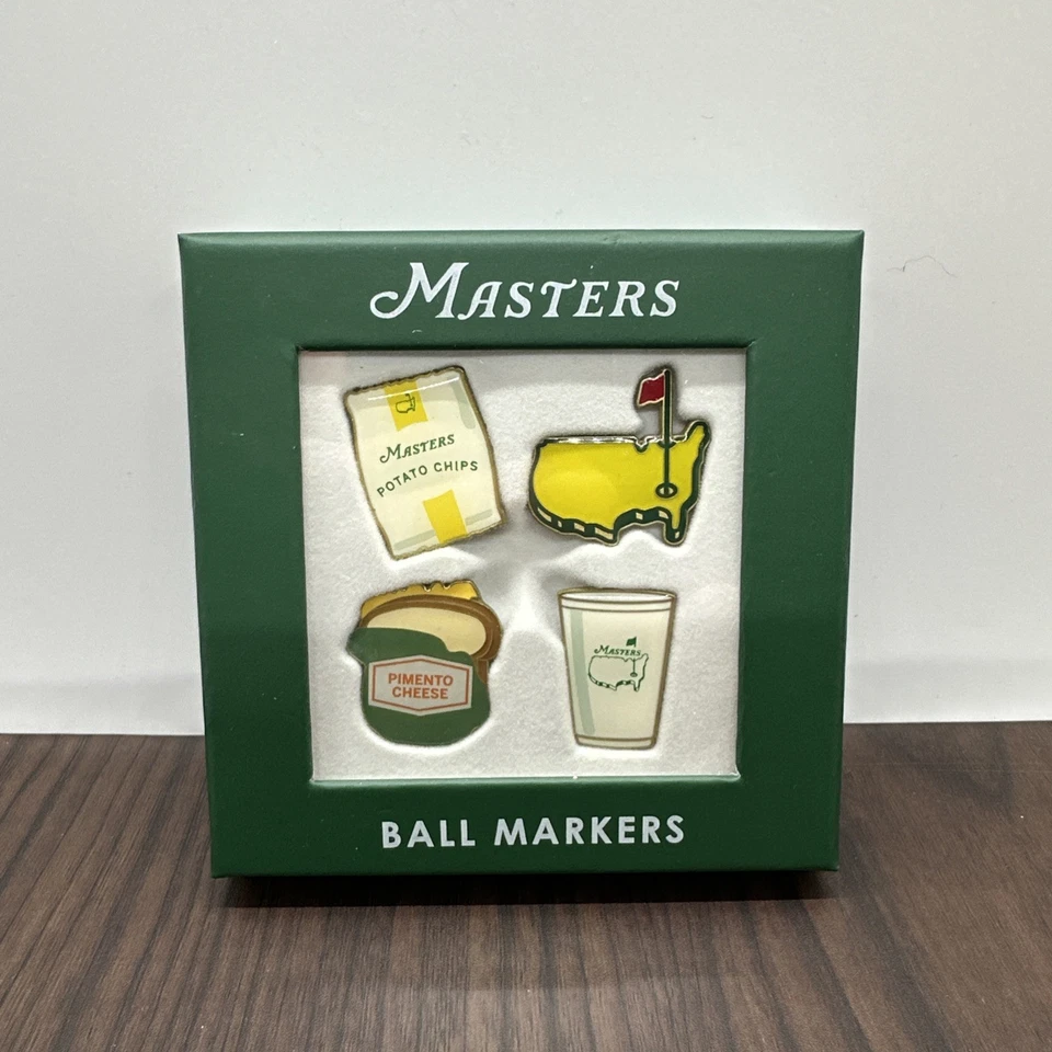NEW! Masters 4-Pack Concessions Ball Markers Set Augusta National Golf Club