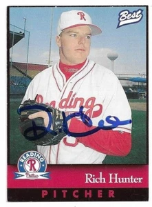 RICH HUNTER Autographed Signed 1997 Reading card #19 Philadelphia Phillies COA - Picture 1 of 1
