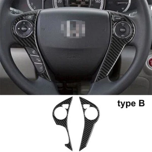 Carbon Fiber Steering Wheel Button Cover Trim For Honda Accord 2013-2017 Type B - Bild 1 von 12