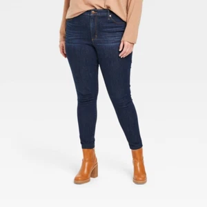 Womens High-rise Skinny Jeans Universal Thread Dark Wash Size 17 - Picture 1 of 1