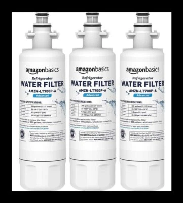 3-Pack Amazon Basics Replacement LG LT700P-A Refrigerator Water Advanced Filters - Image 1 of 4