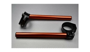 360° Adjustable Clip Ons handlebars Orange 52 mm TRIUMPH THRUXTON R 2016-2020 - Picture 1 of 9