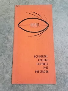 OCCIDENTAL COLLEGE FOOTBALL MEDIA GUIDE - 1957 - EX+ SHAPE - Picture 1 of 1