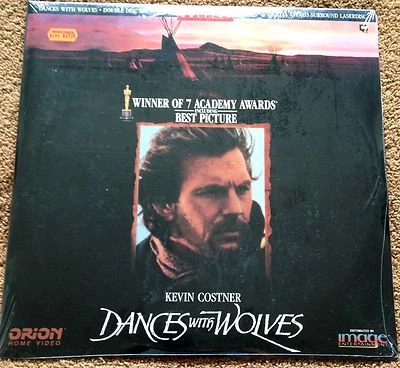 Dances With Wolves 1990  Kevin Costner Orion LaserDisc, new sealed, widescreen - Image 1 of 2