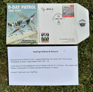 WW2 BRITISH ARMY STAFF SERGEANT D-DAY OX & BUCKS L.I. NORMANDY SIGNED + DETAILS. - Picture 1 of 2