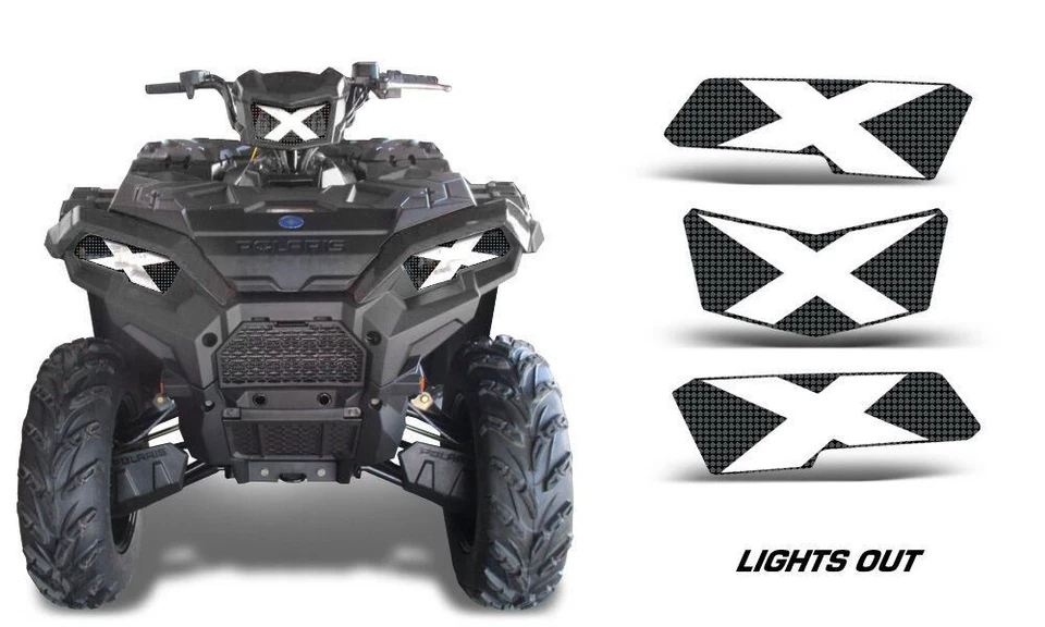 Kit de gráficos de ojos de faros cubierta de calcomanía para Polaris Sportsman 850 2017 LIGHTS OUT Foto 1 de 1