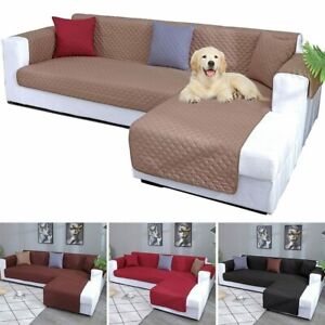 Waterproof L Shape Sofa Slipcovers Quilted Sofa Cover Pet Couch Mat 1/2/3/4 Seat