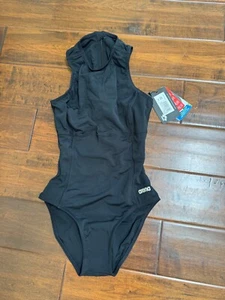 NWT Women's ARENA Solid BLACK, size 30, Water Polo swimsuit - Picture 1 of 5