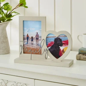 New Contemporary Design Decorative Family Photo Frame Two Photograph Slots M-033 - Picture 1 of 3