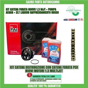 KIT DISTRIBUZIONE CATENA FORATA MODIFICATA FAI CON POMPA ACQUA 1.3 MULTIJET FIAT - Foto 1 di 6