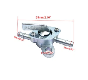 2x New Inline Gas Fuel Petcock Shut Off Valve for ATV 50/70/90/110/125/140/150cc - Photo 1/3