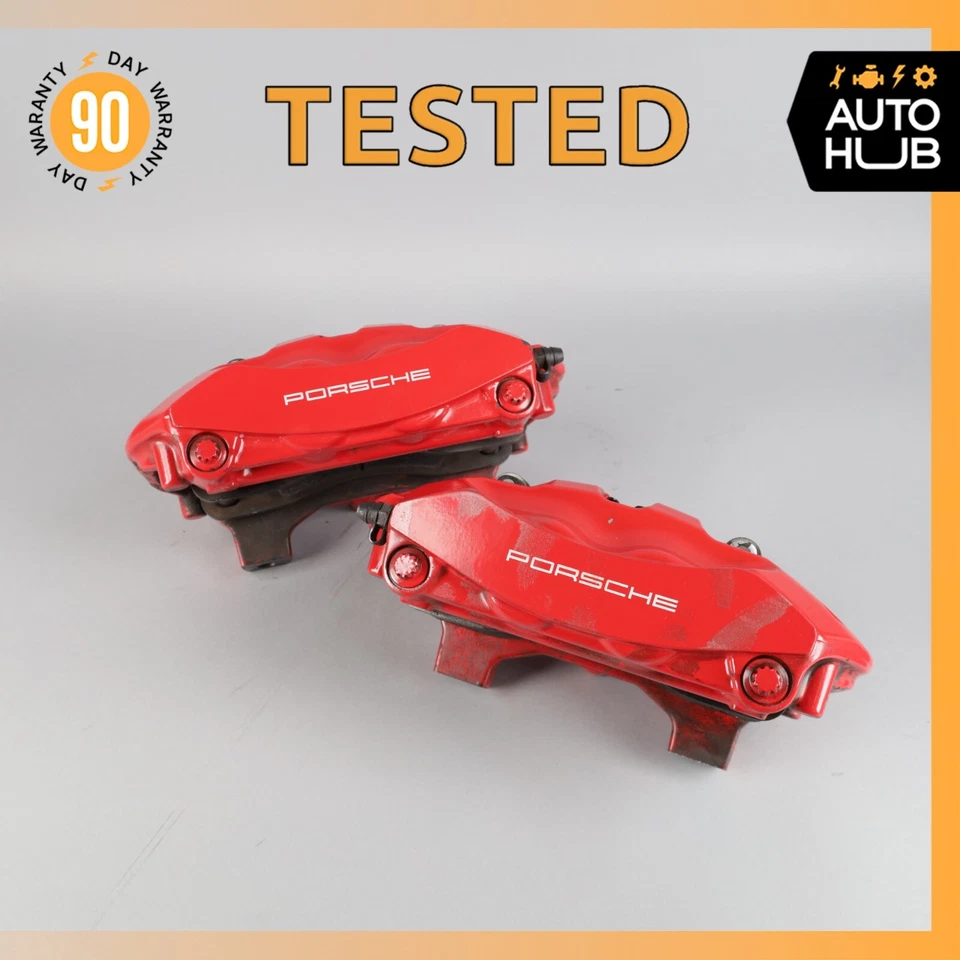 Juego de pinzas de freno traseras izquierda y derecha 11-18 Porsche Cayenne Turbo 958 Touareg OEM Foto 1 de 4
