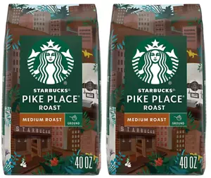 2 pack Starbucks Pike Place Medium Roast Ground Coffee, 40 oz. FREE shipping - Picture 1 of 1