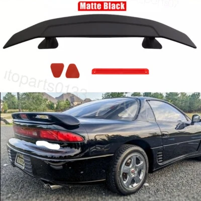 For Mitsubishi 3000GT Coupe Rear 46" Trunk Spoiler PRO-Style Wing Matte Black - Image 1 of 4