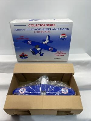 Amoco 1932  Lockheed Vega 1:32 Die Cast Metal Airplane Bank NEW - Image 1 of 4