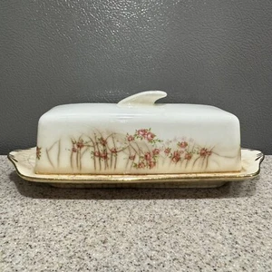 Vintage Pope Gosser Florence 56 Butterdose Made in USA sehr guter Zustand ~ Crazing Rarität selten! - Bild 1 von 12