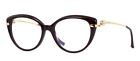 Nowe złote oprawki do okularów CARTIER CT0283O 003 54mm Burgundowe Hawana Złote oprawki Włochy