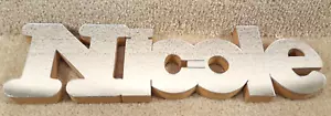 Vintage 1980er 14,5 Zoll lang ""Nicole"" Wandhängend verspiegelt Namensschild Schild - Bild 1 von 7