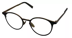 John Varvatos Mens Matte Black Round Metal Eyewear Frame V168 49mm - Picture 1 of 13