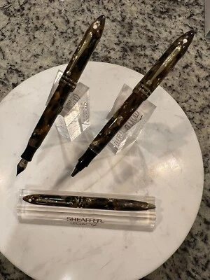 NOS Sheaffer Balance Pen Amber Glow FTN RB BPN Set Never Used MINT, 1997 Models! - Image 1 of 4