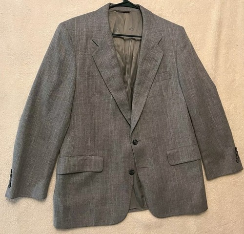 Giacca cappotto sportivo blazer lino Christian Dior Monsieur 2 bottoni uomo 42R grigio