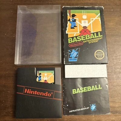 Baseball (Nintendo NES) 5 Screw Black Box - Complete - Tested - Authentic - Image 1 of 4