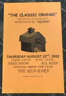 2002 Vintage Poster "The Classic Orange" End Of Summer Show @ VFW Club Red Barn