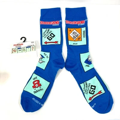 CALCETINES MONOPOLY Azul Retro Juego de Mesa Divertido Clásico PARA HOMBRES ADULTOS TRIPULACIÓN OSFM Nuevo Foto 1 de 3