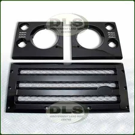 XS Grille Kit Black with Silver Mesh non A/C Land Rover Defender (DA1968) - Image 1 of 1