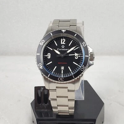 RELÓGIO MASCULINO CORTEBERT CB-3015 QUARTZO MERGULHADOR WR 200M PRETO BATERIA NOVA  - Imagem 1 de 4