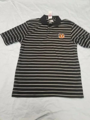 *NUEVO* Ropa del equipo de la NFL Cincinnati Bengals Camisa de golf para hombre Talla S Fútbol Foto 1 de 4