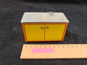 Schrank Küchenschrank mit Spüle Spültisch Küche Puppenhaus Puppenstube antik alt - Bild 1 von 1
