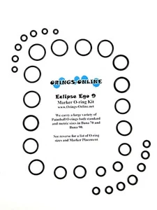 Marcador de paintball Planet Eclipse Ego 9 junta tórica kit de oring 2 reconstrucciones - mercado de accesorios - Imagen 1 de 1