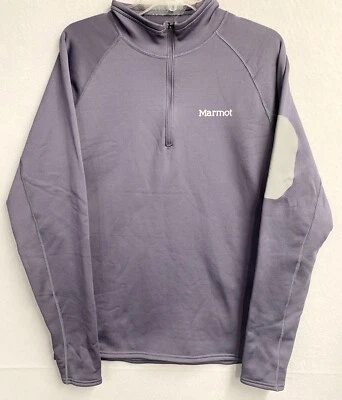 Marmot Pullover Mens Size Large Gray Quarter Zip Long Sleeve Stretch Hiking — 第 1/4 张图片