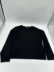 Suéter de Algodón Negro Hecho en EE. UU. Lands End Vintage para Mujer M 10-12 ¡Clásico! - Imagen 1 de 4