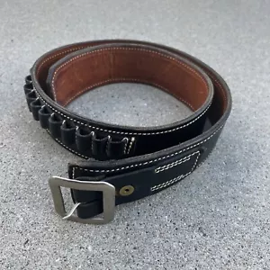 Alfonsos Of Hollywood - Cintura munizioni - pelle - nero - 0,777 cal, 37c taglia 38 - Foto 1 di 20