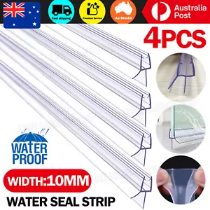 4x 1m Water Seal Strip Shower Door Frameless Glass Door Bottom Wipe 10mm - Picture 1 of 10