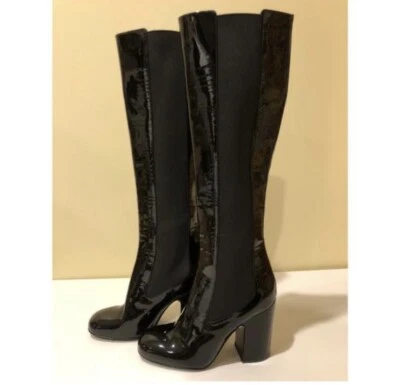 Botas hasta la rodilla Laurence Dacade charol negras $1,150 (talla: 36EU) NUEVAS  Foto 1 de 4