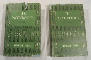 THE NOTEBOOKS OF SIMONE WEIL -- Two Volumes, First American Edition, 1956 - DJ's - Picture 1 of 17