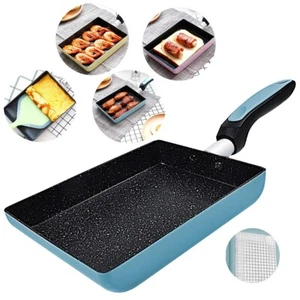 Square Frying Food Pan Japanese Omelette Egg Roll Cooker Cookware Non-Stick AU - Picture 1 of 16