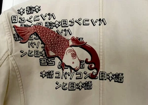 Nishikigoi,Nippon,Jeans,Japan,Koi,Jacket,Jacke, Sakko Vintage Asia Fish, Tokyo - Bild 1 von 6