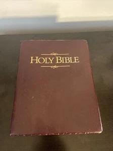 Vintage 1997 Keystone Giant Print King James Red Letter Holy Bible Burgundy - Picture 1 of 7