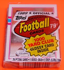TIM BROWN Rookie----1989 TOPPS Football CELLO PACK----MINT**RAIDERS***Mad Dog - Picture 1 of 2