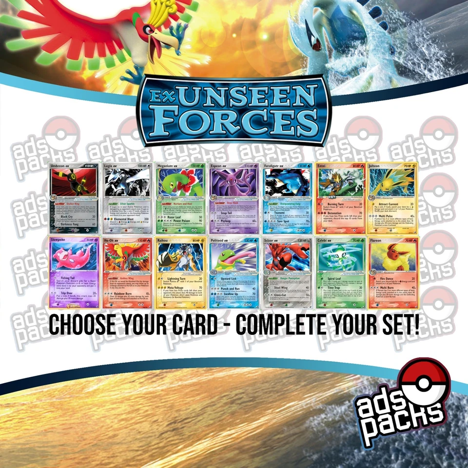 Pokemon Unseen Forces EX Set - Choose Your Card! 2005 Vintage Gold Star Pokemon - Image 1 of 1
