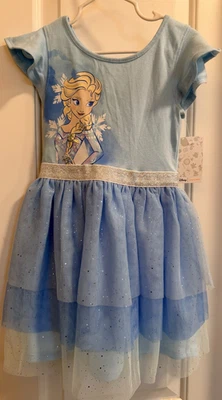 Disney Frozen Elsa Dress Girls Size 4 Jumping Beans Blue Sparkle Tutu NWT - Image 1 of 4