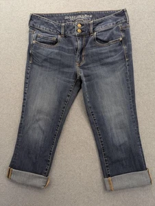 American Eagle Jeans Womens 12 Regular Artist Crop Super Stretch Denim Pants - Picture 1 of 16