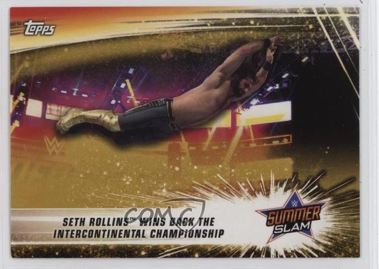 2019 WWE Summerslam Gold /10 Seth Rollins Wins the Intercontinental Championship - Image 1 of 2