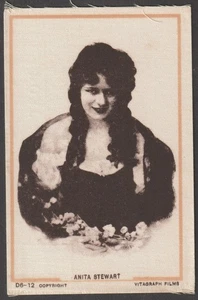 Postal de seda impresa de actriz de cine temprano Anita Stewart - Imagen 1 de 2