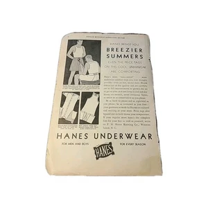 1930 OLD MAGAZINE PRINT AD, HANES UNDERWEAR - Picture 1 of 1