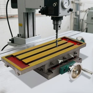 Mini fresatrice tornio per metallo multifunzione XY tavolo a croce tavolo fresa - Foto 1 di 16